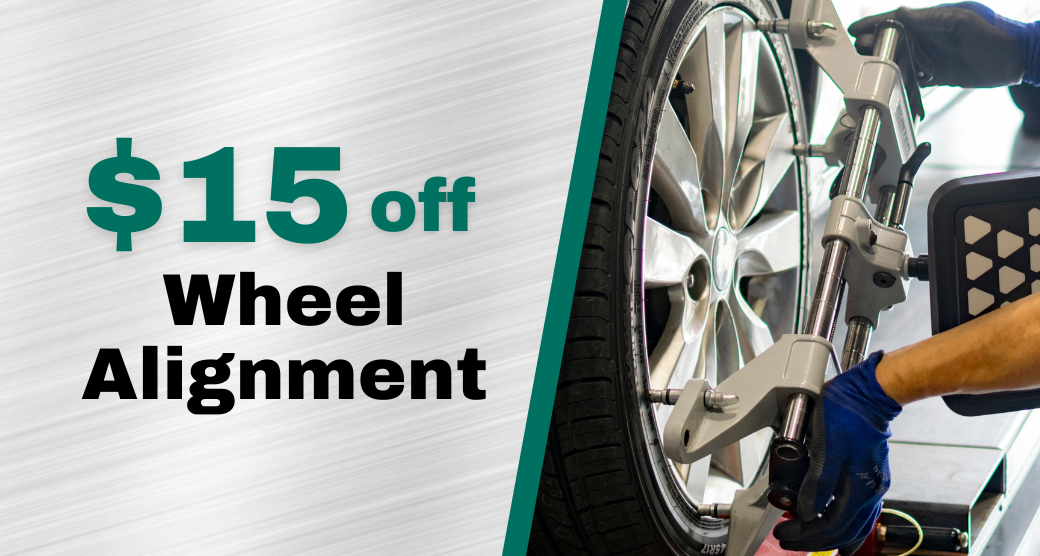 $15 off Wheel Alignment